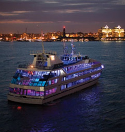 NYC yacht Infinity star quarter